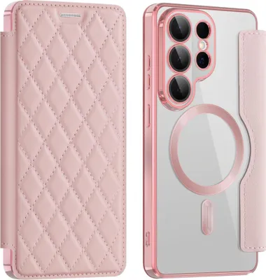 Immagine prodotto di Custodia per cellulare MagSafe per Samsung Galaxy S26 Ultra 5G Protezione RFID Rhombus Rosa
