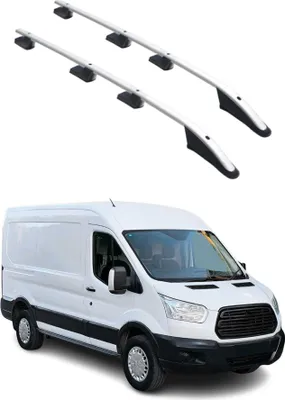 Image de Barres de toit longitudinales pour Ford Transit 2014-2025 L2 Aluminium Gris