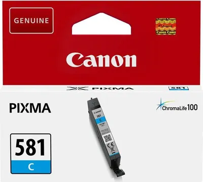 Produktbild von Tintenpatrone Canon CLI-581C, Cyan, 5,6 ml, 259 Seiten, für PIXMA TR7550, TR8550, TS6150, TS9551C