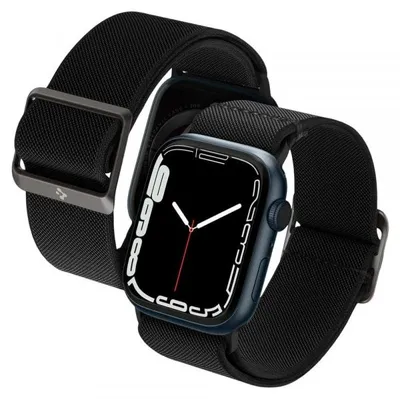 Image de Spigen AMP02290, Bracelet, Montre connectée, Noir, Apple, Apple Watch Series 8 41 mm (2022), Apple Watch Series 7 41 mm (2021), Apple Watch Series 6 40 mm (2020)..., Tissu