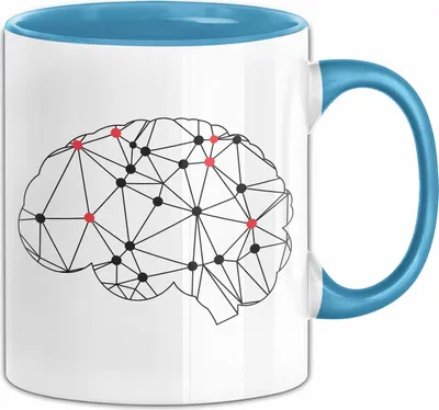 Produktbild von Psychologie Tasse Geschenk Gehirn Kaffee-Becher (Blau)