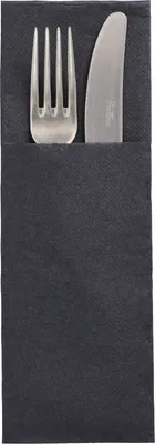 Image de PAPSTAR Pochette à serviettes "DAILY Collection" noir 50 pièces