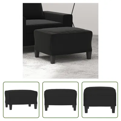 Produktbild von The Living Store Fußhocker Schwarz 60x50x41 cm Mikrofasergewebe