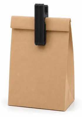 Produktbild von Beutelklammern - 6er Set wiederverwendbare Verschlussclips - Für Lebensmittelverpackungen - Schwarz