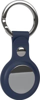Produktbild von EAZY CASE Silikon Schutzhülle Anhänger kompatibel mit AirTag, Hülle mit kurzer Schlaufe zur Aufbewahrung von AirTags, Schlüsselanhänger, Kratzfest, Stoßfest, Nacht Blau