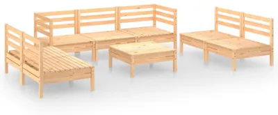 Produktbild von vidaXL 8-tlg. Garten-Lounge-Set Massivholz Kiefer