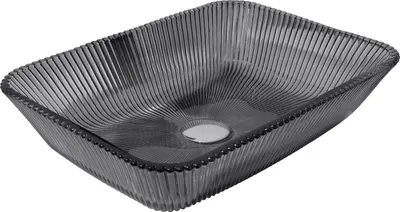 Produktbild von Mexen Tiva Glas-Waschtisch Aufsatzwaschbecken 46 x 33 cm, schwarz - 24184670