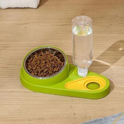 Produktbild von Napfset für Katzen Hunde Hundenapf Katzennapf Futterbar Napfständer Futternapf, Farbe:Grün