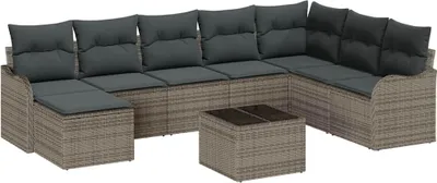 Image de Ensemble de canapé de jardin Gris polyrotin
