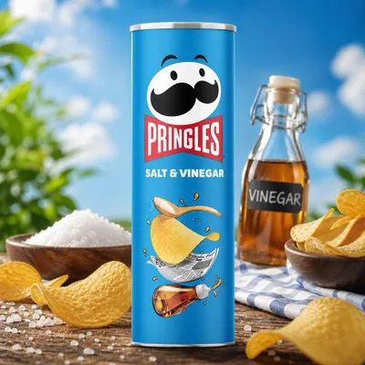 Produktbild von Pringles Salt & Vinegar 158g (USA)