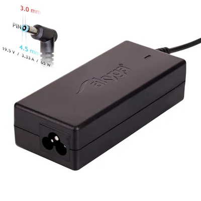 Zdjęcie produktu dla Zasilacz sieciowy Akyga AK-ND-25 do notebooka 19,5V/3,33A 65W 4.5x3.0mm + pin
