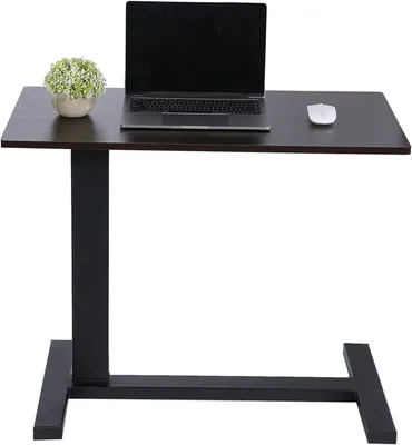 Produktbild von Multifunktionales Laptopbureau mit C-förmigem Untergestell und Rollen