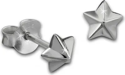 Produktbild von SilberDream Ohrstecker Damen Silber silber Niete Stern Ohrringe 5mm SDO8209J