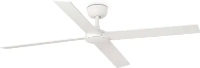 Produktbild von Energiespar Deckenventilator mit Fernbedienung Rudder L-4 Weiß 132 cm