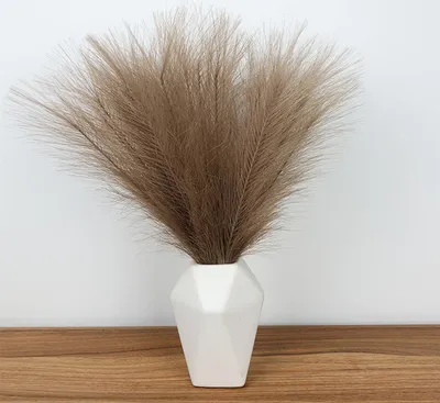 Produktbild von WISFOR 110cm Trawa Pampasowa Naturalne Suszone Kwiaty Trawa Pampasowa Suszone Kwiaty Dekoracja Ogrodowa Dekoracja Ślubna Dekoracja Domowa, Jasnobrązowy
