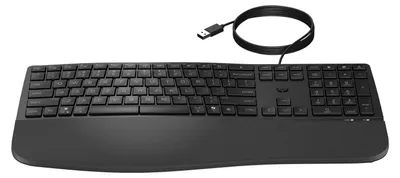 Immagine prodotto di Tastiera cablata HP 480 Comfort, dimensioni complete (100%), cavo, USB, nero