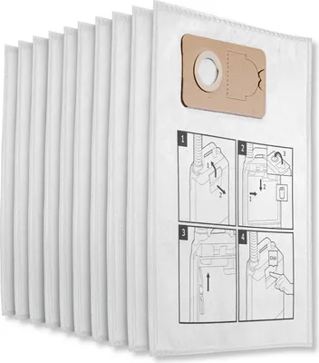Produktbild von 10 Original Kärcher Vlies-Staubsaugerbeutel für CV 30/2 Bp Filtertüten