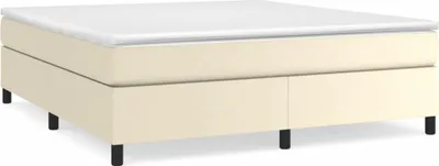 Obrázek produktu pro vidaXL Box spring bed frame cream 180x200 cm Imitace kůže