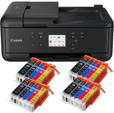 Produktbild von Canon Pixma TR7650 Multifunktionsdrucker mit 20 kompatiblen Patronen