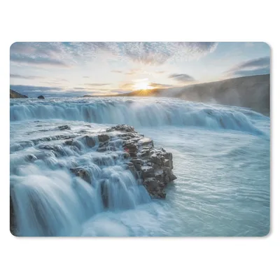 Produktbild von MuchoWow® Mauspad Mousepad Wasserfall - Wasser - Steine - Sonne - Natur 23x19 cm - Mousepads - Maus Mat - Pad - Mausunterlage - Schreibtischunterlage - Mauspad