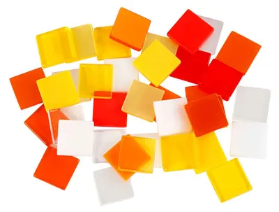 Immagine prodotto di mini mosaico in plastica rosso 10x10mm