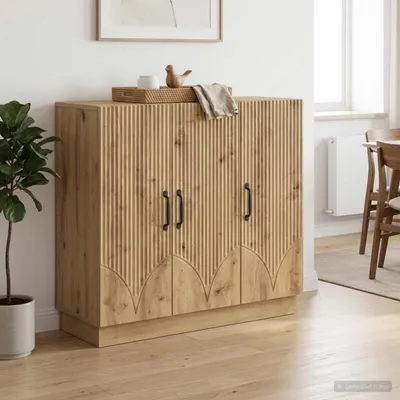Zdjęcie produktu dla Komoda vidaXL Artisan – dąb, 89 x 34,5 x 77 cm, materiały drewnopochodne