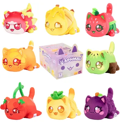 Obrázok produktu pre Aphmau 15 cm MeeMeows Tajomné plyšáky – kolekcia FRUIT, 8 kusov na zbieranie.