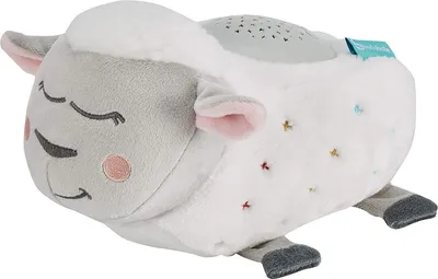 Produktbild von Badabulle Nachtlicht Lulu das Schaf - Kuscheltier & Nachtlicht-Projektor, inkl. 12 Melodien und Timer - B015007