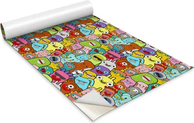 Immagine prodotto di Pellicola autoadesiva per mobili - pellicola decorativa - mobili da tavolo - tagliabile su misura - Monster Aus Dem Weltraum - 100 x 50 cm
