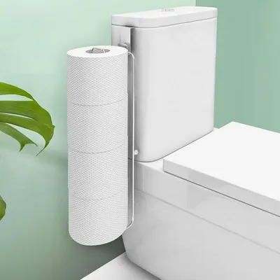 Image de Porte-sacs de toilette sur pied, à 4 roulettes, en acier inoxydable, 42 x 3,5 x 9 cm, argenté, 1 pièce