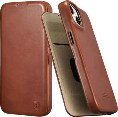 Immagine prodotto di Icarer Ce Oil Wax Premium Leather Folio Case Iphone 14 Plus Custodia in pelle con patta Magnetic Magsafe Brown (Aki14220707-Bn)