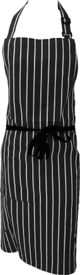 Produktbild von Dennys Unisex Baumwoll Küchenschürze mit Streifen BC261 (Einheitsgröße) (Schwarz/Weiß)