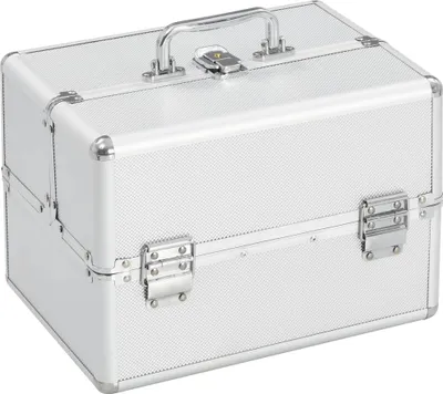 Obrázok produktu pre The Living Store Kozmetický kufrík 22x30x21 cm Strieborný hliník