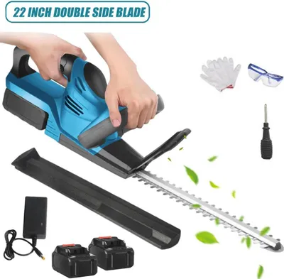 Image de Taille-haie - Taille-haie sans fil - Sans fil - Longueur de lame : 56 cm - Vitesse de rotation : 2 000 tr/min - Avec batterie - Noir