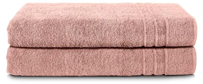 Obrázok produktu pre Komfortec 2-dielna súprava saunových uterákov 70x200 cm zo 100% bavlny, XXL saunové uteráky, saunový uterák, mäkký, veľký, froté, rýchloschnúci, kvetinovo ružový