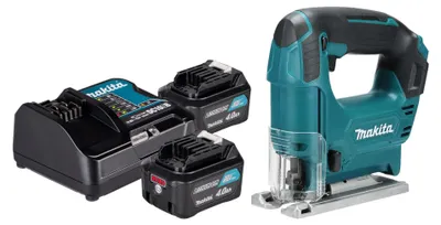 Immagine prodotto di Makita JV 101 DSM Seghetto alternativo a batteria 12 V max. 65 mm + 2x batteria 4,0 Ah + caricabatteria