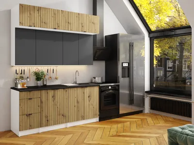 Obrázek produktu pro Kuchyňská linka WALOS 180cm Dub artisan + grafit