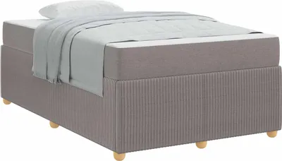 Produktbild von Bettrahmen mit Matratze Taupe 120 x 200 cm Stoff