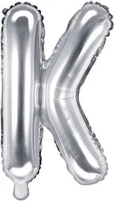Produktbild von Folienballon Buchstabe "K", 35cm, silber, 1 Stk.