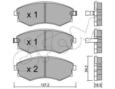 Produktbild von CIFAM Bremsbeläge Satz Vorne Bremsklötze für SSANGYONG Rexton / Rexton II (GAB) 822-518-0