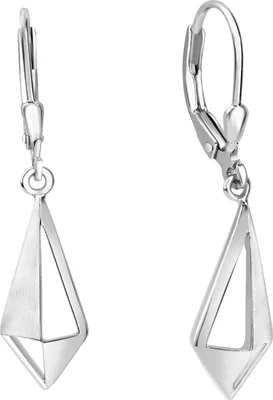 Produktbild von V Ohrhänger 925/- Sterling Silber 3,6cm weiß 371230251R