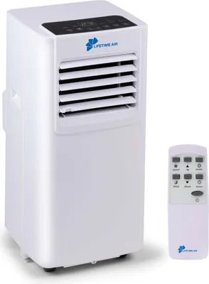 Produktbild von Lifetime Air Klimagerät Mobil, Luftentfeuchter und Ventilator - Entfeuchter mit Abluftschlauch - Luftkühler 65dB - Klimaanlage bis zu 16m2 - Fernbedienung und Timer - 8000BTU