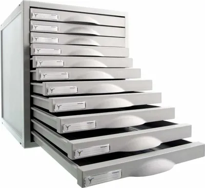 Zdjęcie produktu dla Modułowa szafka na dokumenty Archivo 2000 ArchiSystem 11 szuflad Szara (35,6 x 31,6 x 36,2 cm)