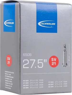 Image de Schwalbe 10400153V chambre à air vélo valve Presta 27.5" 25.4 - 50.8 mm