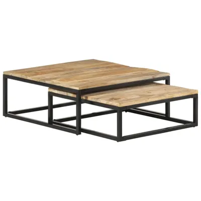 Immagine prodotto di Maison Exclusive - Set di 2 tavolini in legno massello di mango