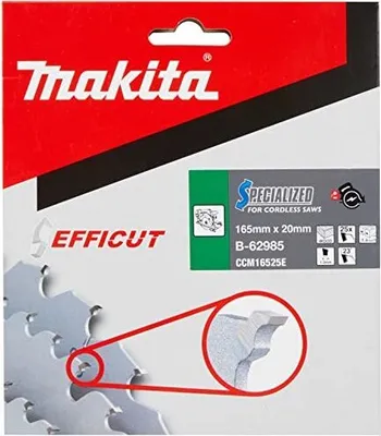 Image de Makita EFFICUT Lame de scie circulaire pour Bois 165 x 20 x 1,4 mm 25 Dents ( B-62985 )