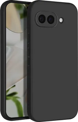 Image de Avizar, Soft Touch Housse silicone Google Pixel 9a, dos mat, noir