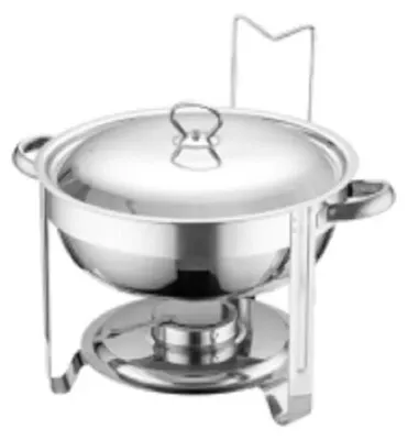 Produktbild von Chafing Dish Speisenwärmer - Rund - Edelstahl - >2 l - Mit Deckel, Einsatz & Gestell - 1 Stück - Silber