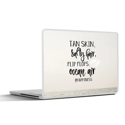 Produktbild von MuchoWow® Laptop Aufkleber Sticker Cover Sommer - Meer - Schwarz 40x30 cm - Laptop Dekoration - Selbstklebend