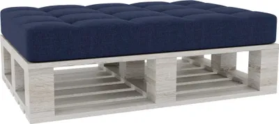 Obrázok produktu pre Vankúše na palety, vankúše na palety sedák operadlo prešívané PFG (vankúš na sedenie 120x50, námornícka modrá)